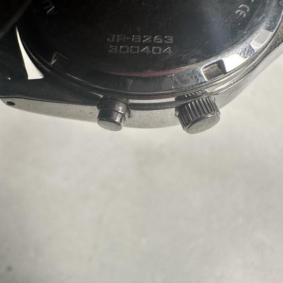 Fossil Big Tic Watch Mens 40mm Black Leather Cuff Grunge Rock New Battery - Picture 8 of 11